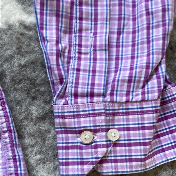 Purple Checkered Men's Shirt - Picture 6 of 12